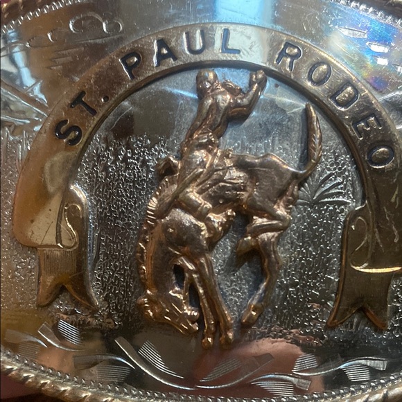 Vintage Comstock German Silver Western Rodeo Belt Buckle - Picture 7 of 7